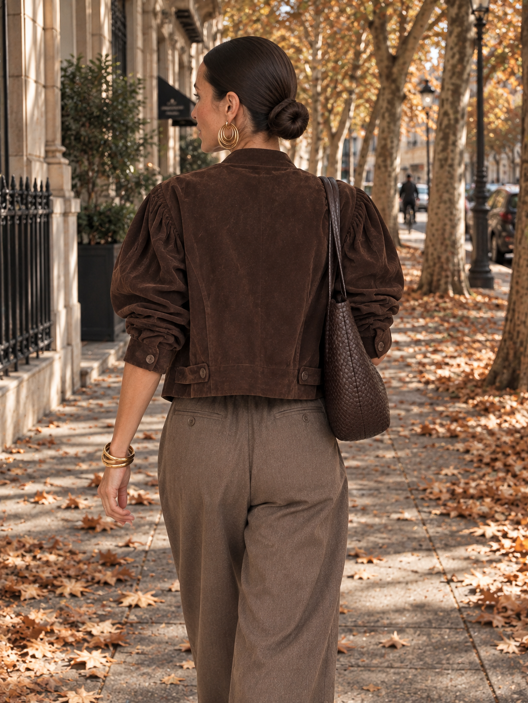 Margot – Veste courte à manches bouffantes
