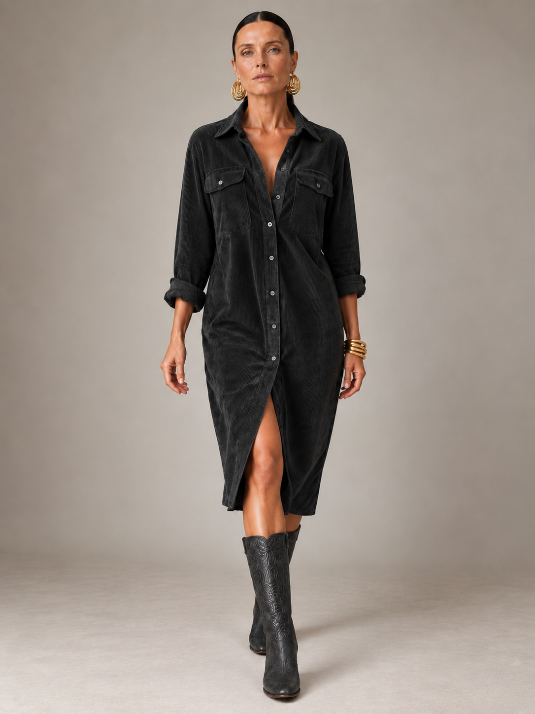 Teresa | Robe Chemisier à Coupe Fluide