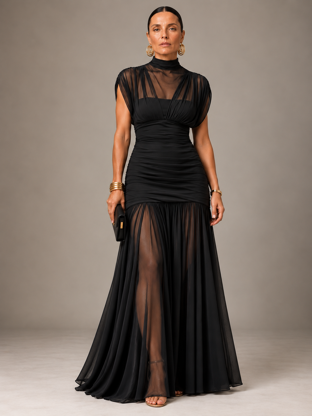 Émeline | Robe longue drapée