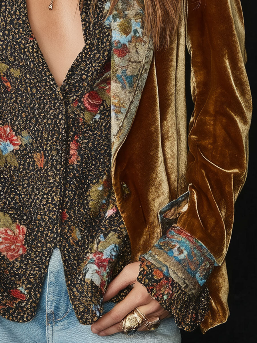 Christine | Blazer Élégant à Détails Floraux