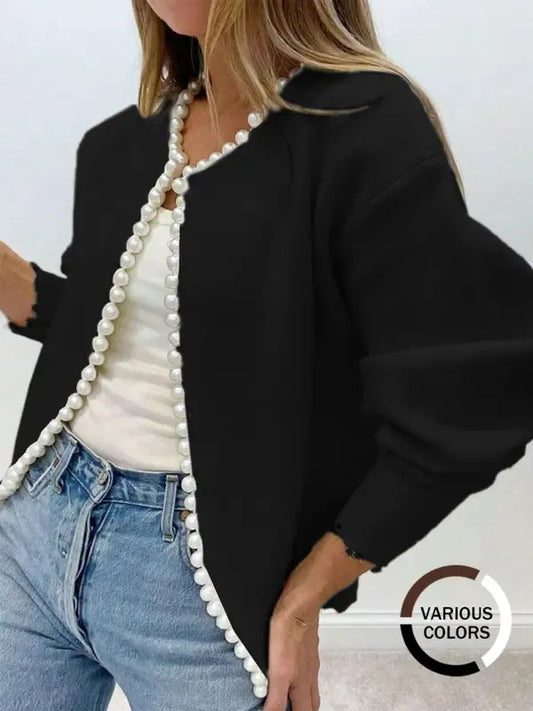 Anaïs | Pull Court Élégant à Perles
