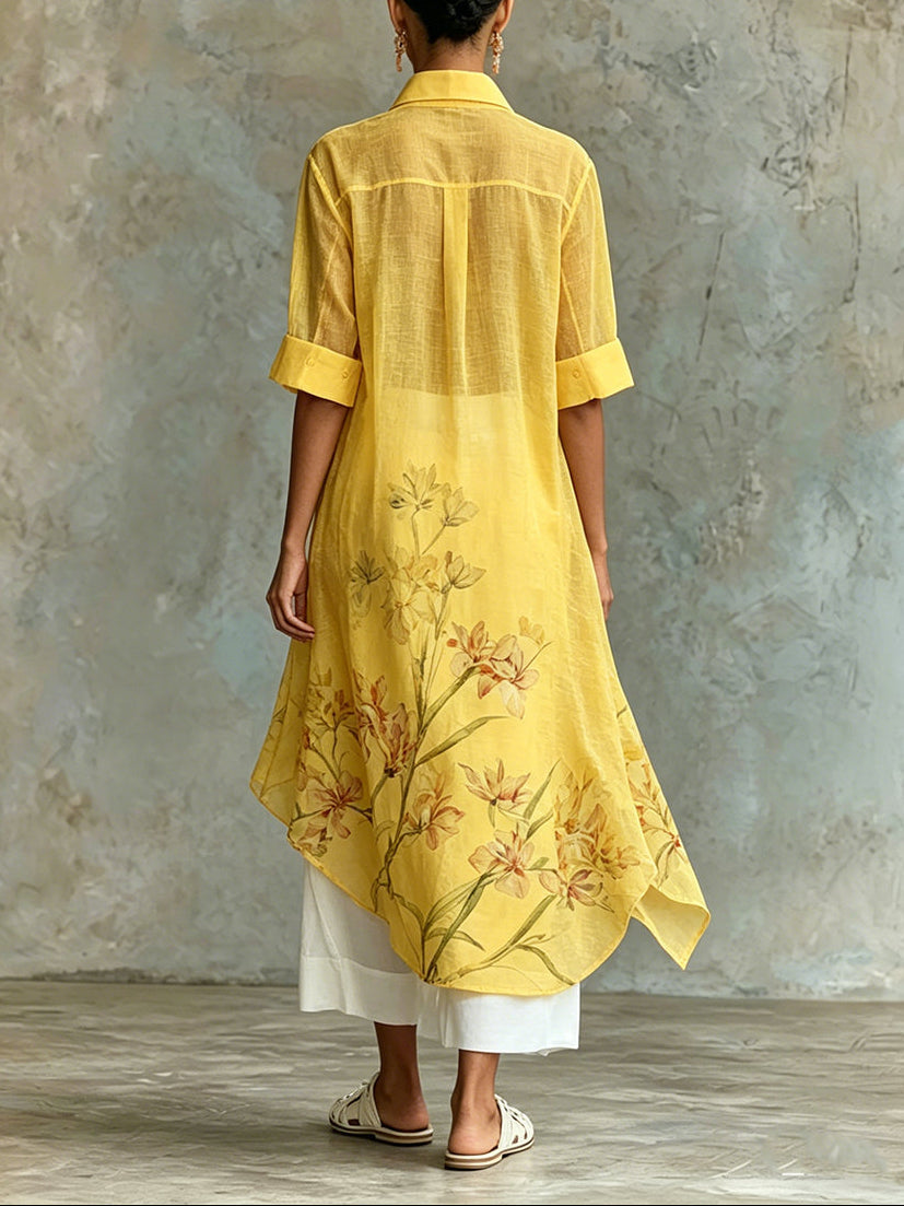 Pauline – Ensemble deux pièces avec robe midi fleurie