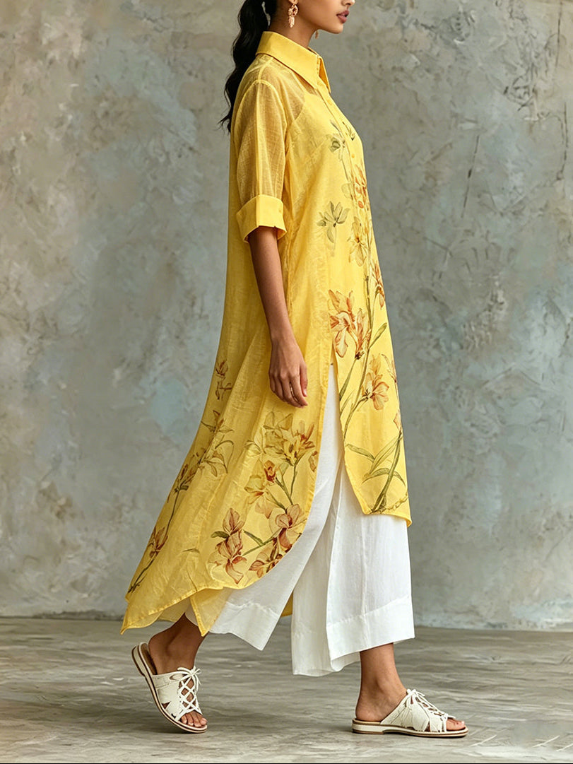 Pauline – Ensemble deux pièces avec robe midi fleurie