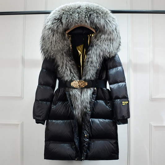 Justine | Manteau Long Matelassé Élégant