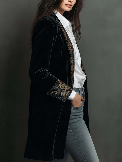 Julie | Blazer Élégant à Détails Contrastés