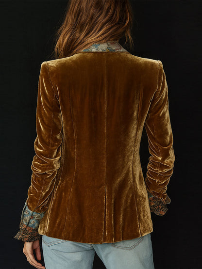 Christine | Blazer Élégant à Détails Floraux