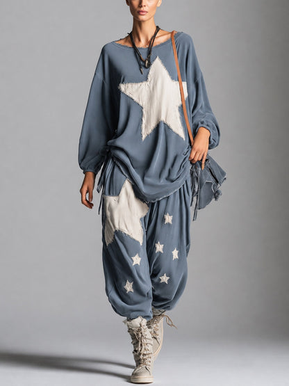 Estela | Ensemble Sweat et Pantalon à Étoiles
