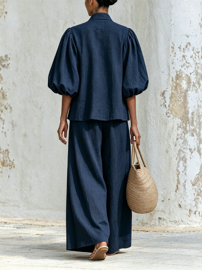 Clarisse | Ensemble à nœud et pantalon large