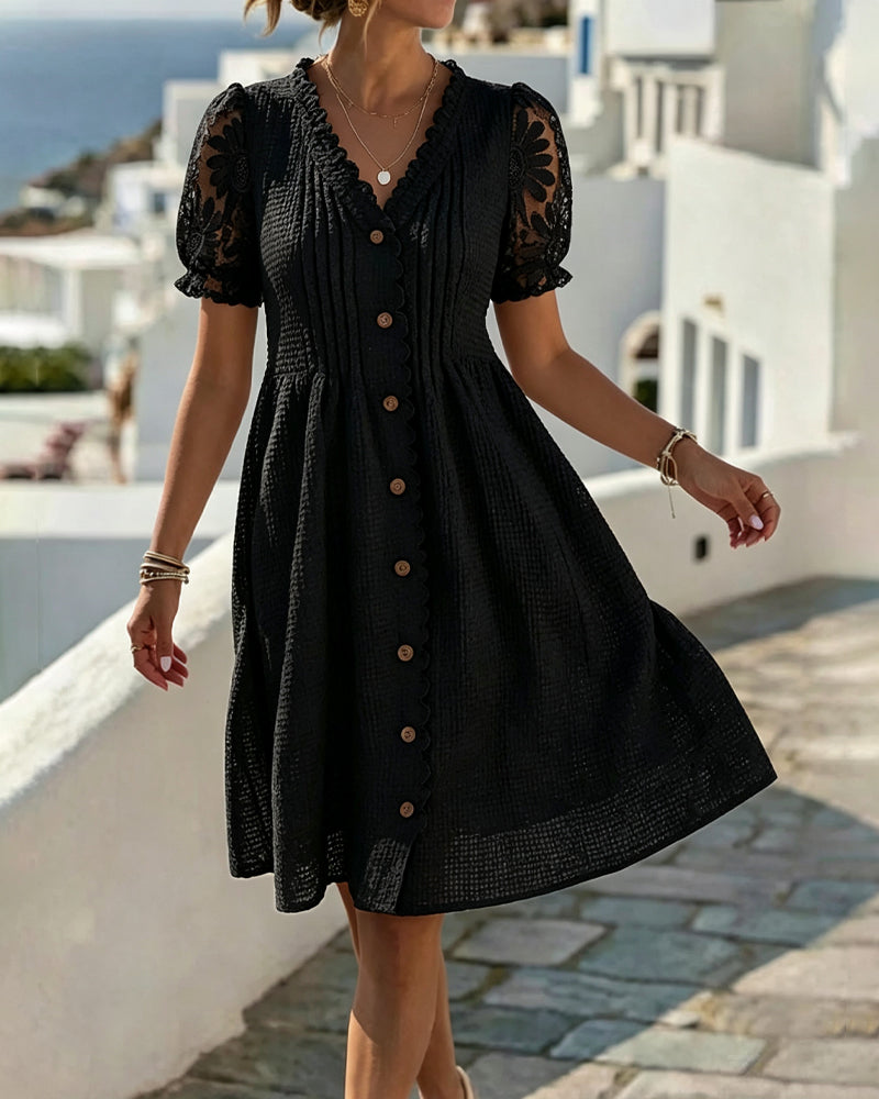 Andrea | Robe Florale à Détails Brodés