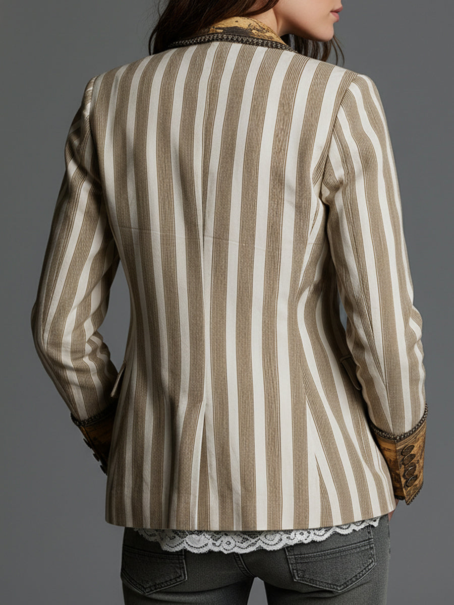 Marion | Blazer Élégant Rayé