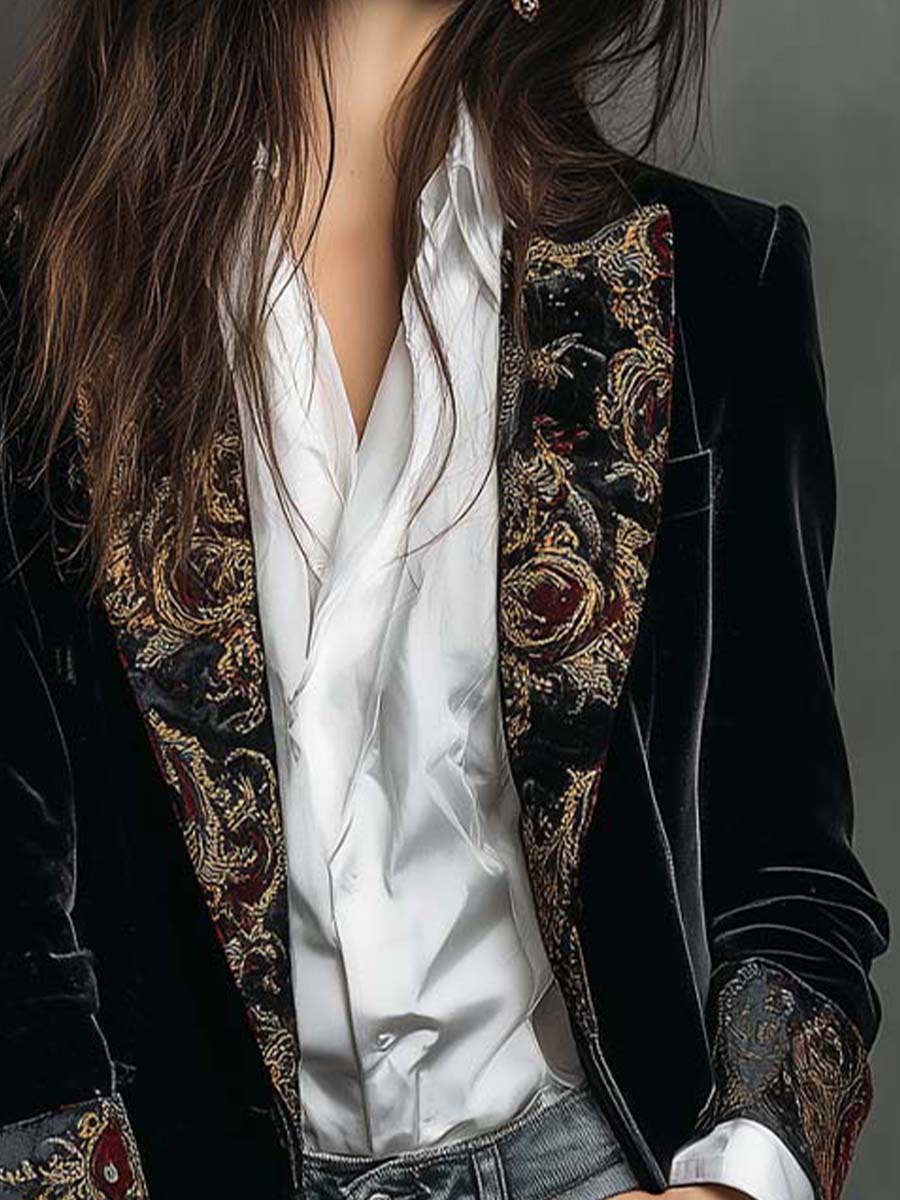 Julie | Blazer Élégant à Détails Contrastés