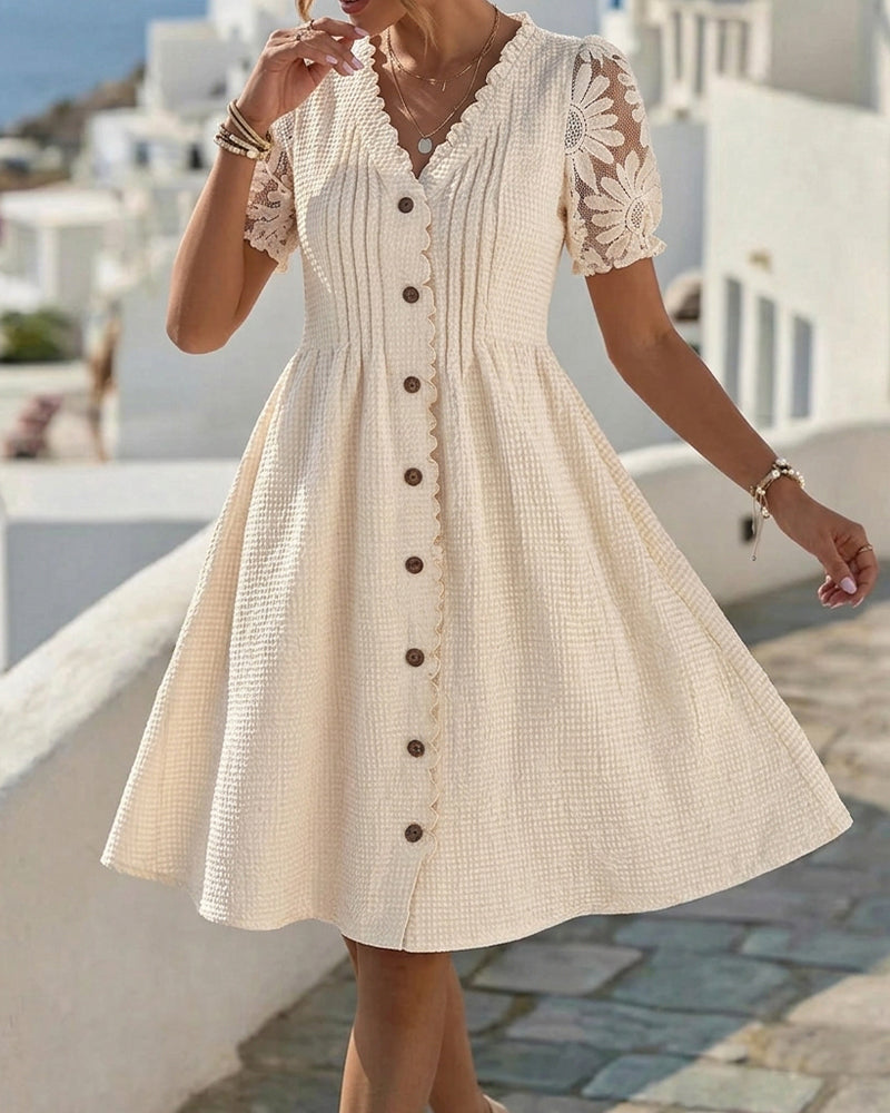 Andrea | Robe Florale à Détails Brodés