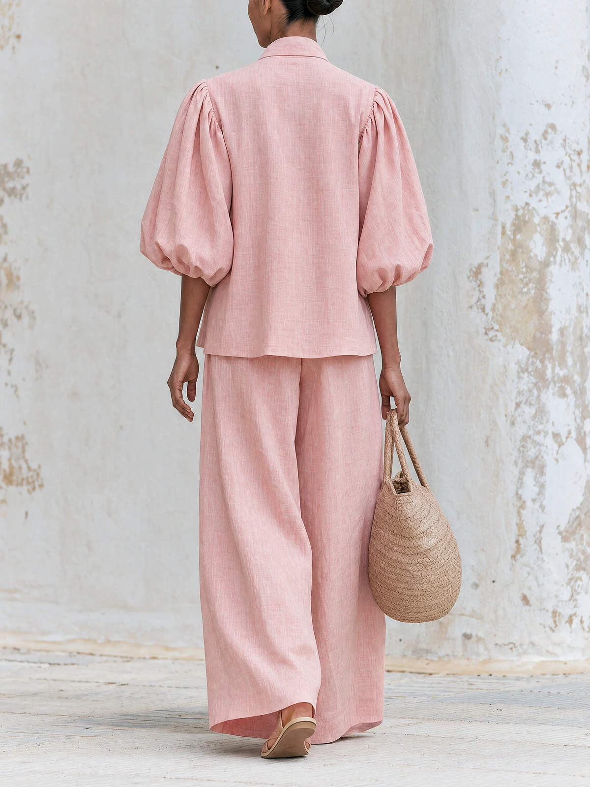 Clarisse | Ensemble à nœud et pantalon large