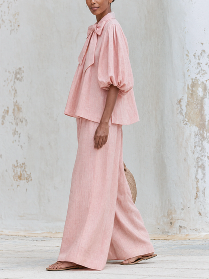 Clarisse | Ensemble à nœud et pantalon large