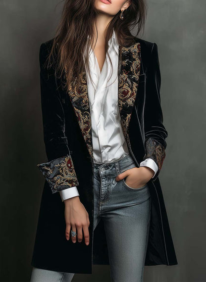 Julie | Blazer Élégant à Détails Contrastés