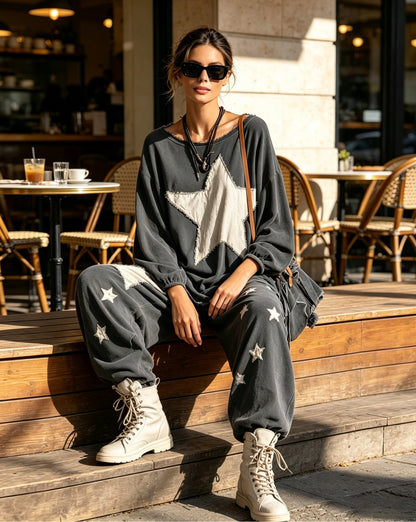 Estela | Ensemble Sweat et Pantalon à Étoiles