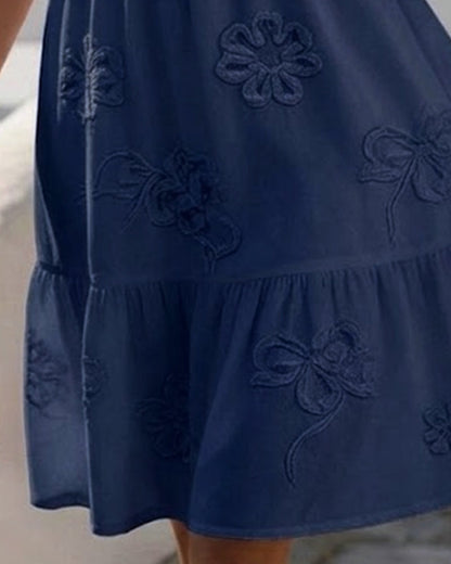 Leticia | Robe Florale à Manches Bouffantes