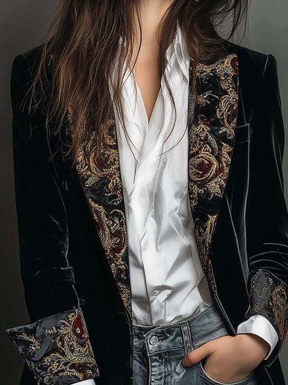 Julie | Blazer Élégant à Détails Contrastés