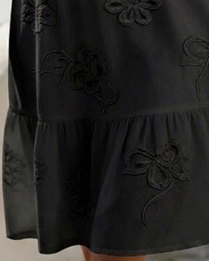 Leticia | Robe Florale à Manches Bouffantes