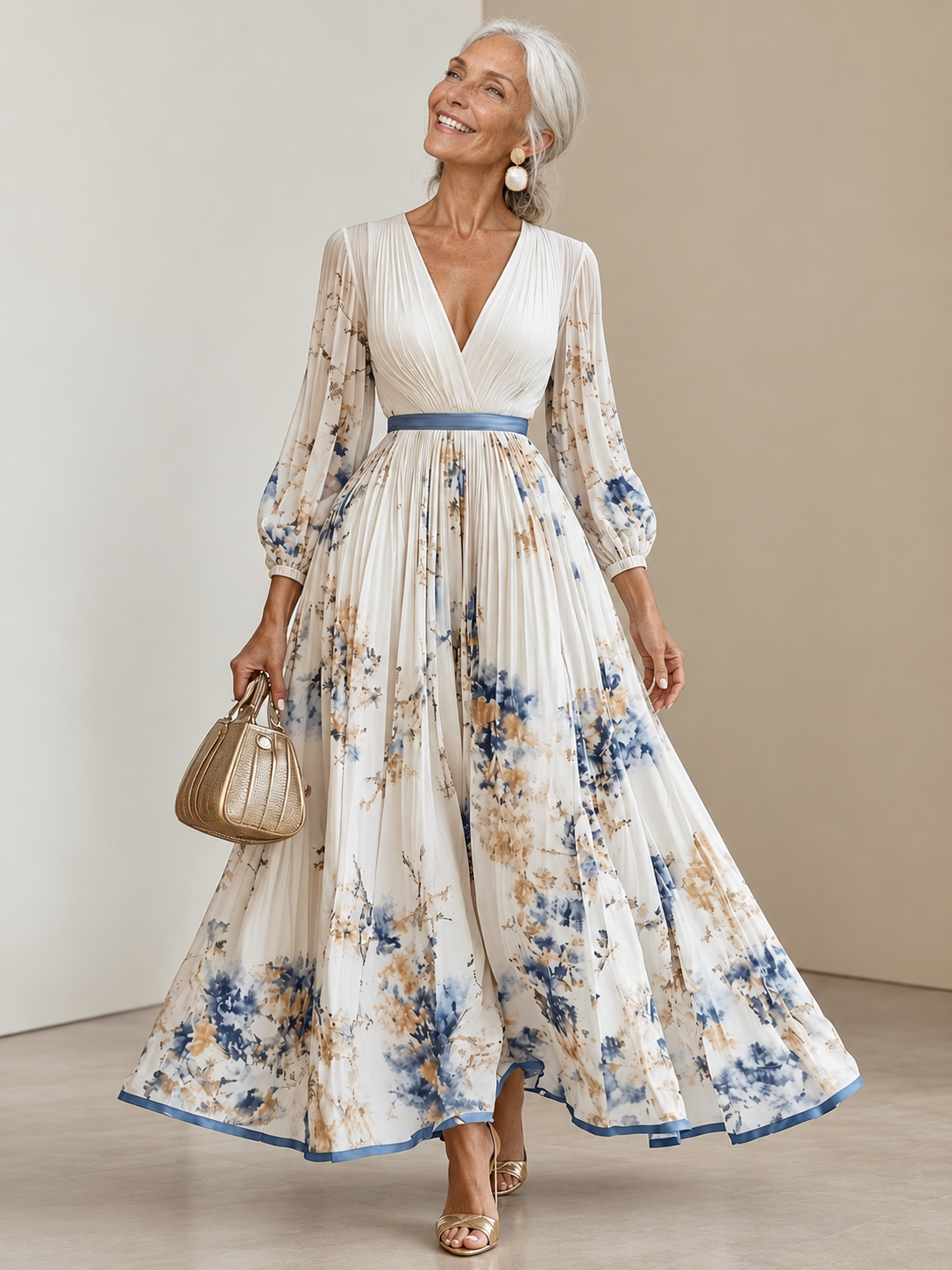 Gisela | Robe longue imprimée
