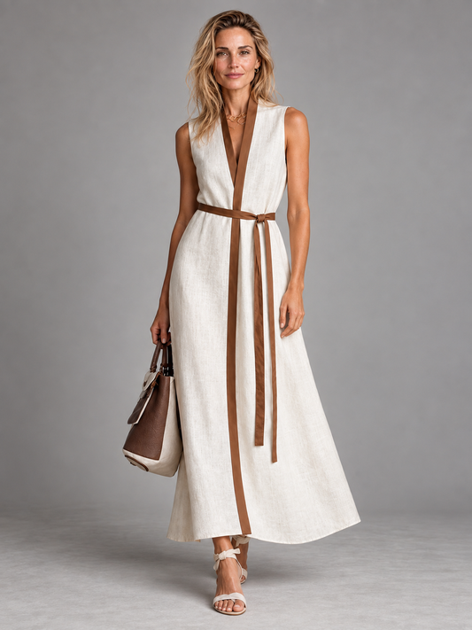 Jimena | Robe Longue avec Ceinture