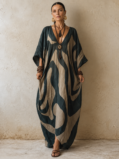 Luna | Robe Fluide Imprimée