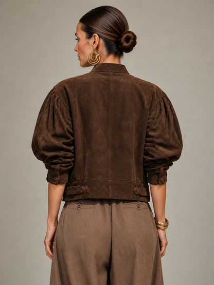 Margot – Veste courte à manches bouffantes