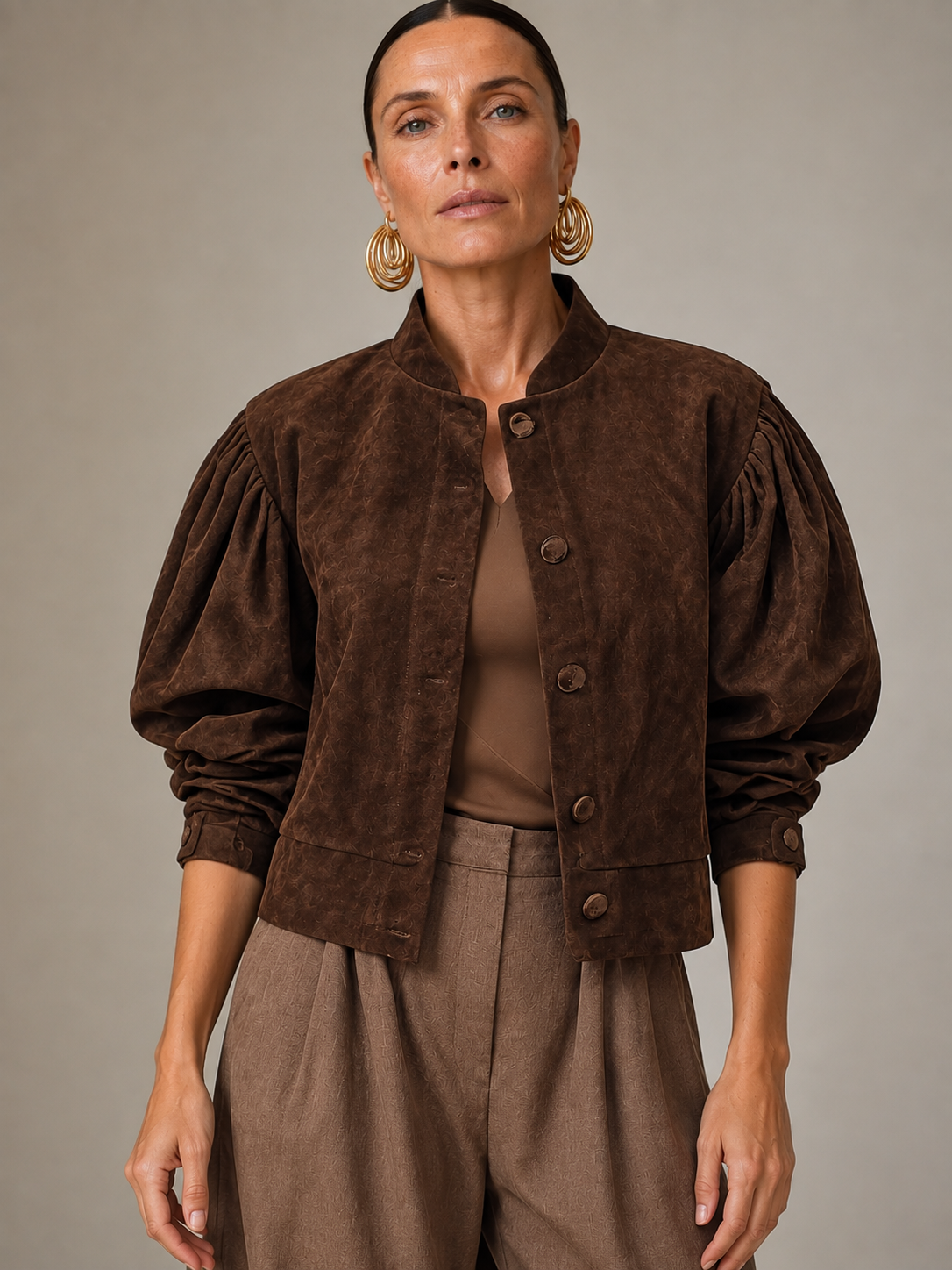 Margot – Veste courte à manches bouffantes