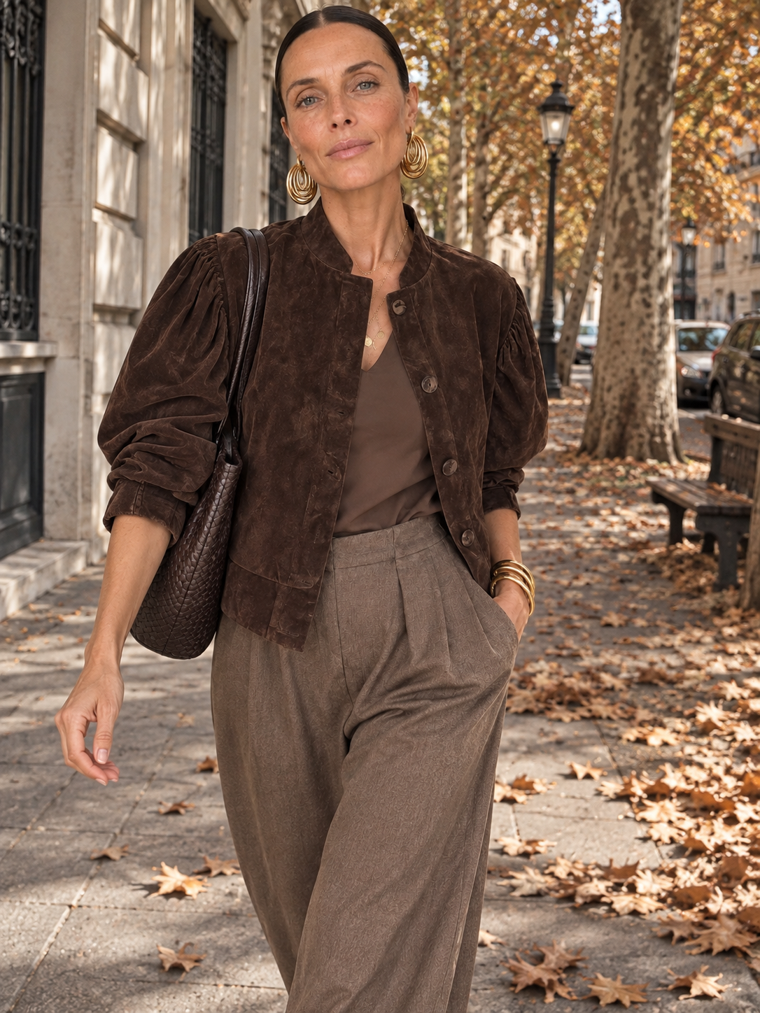 Margot – Veste courte à manches bouffantes