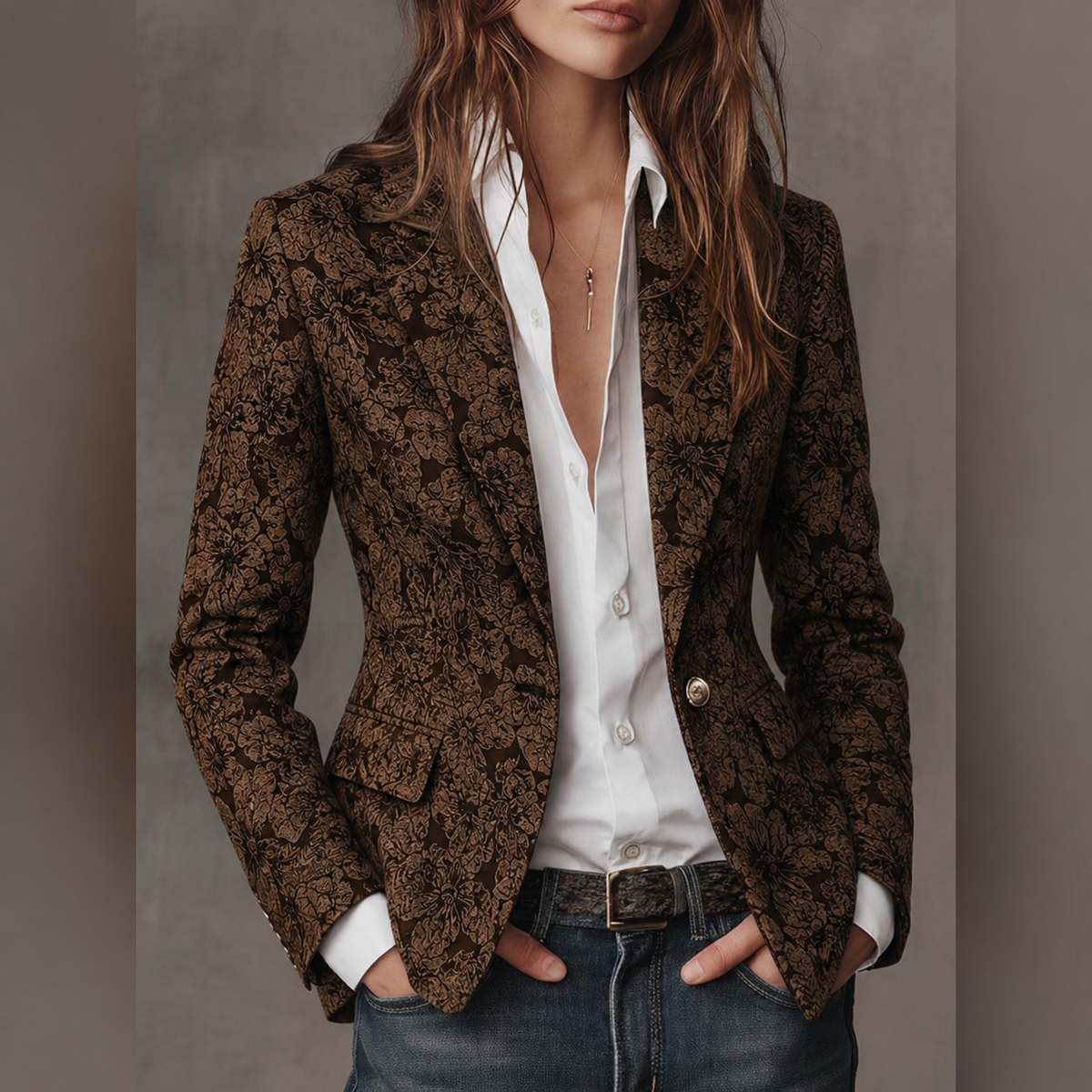 Céline | Blazer Jacquard Élégant