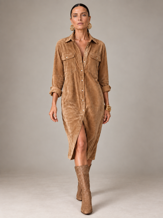 Teresa | Robe Chemisier à Coupe Fluide
