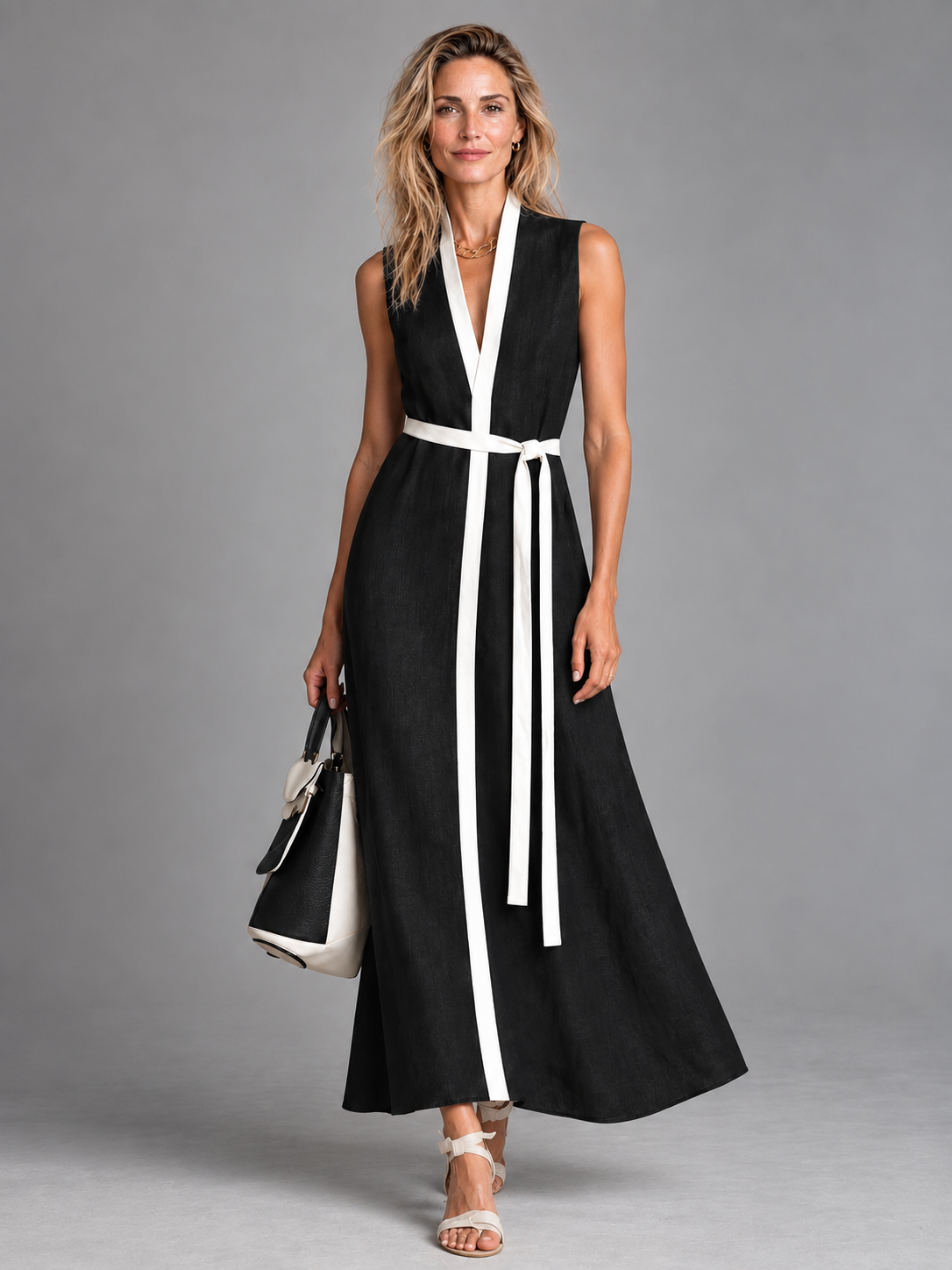 Jimena | Robe Longue avec Ceinture