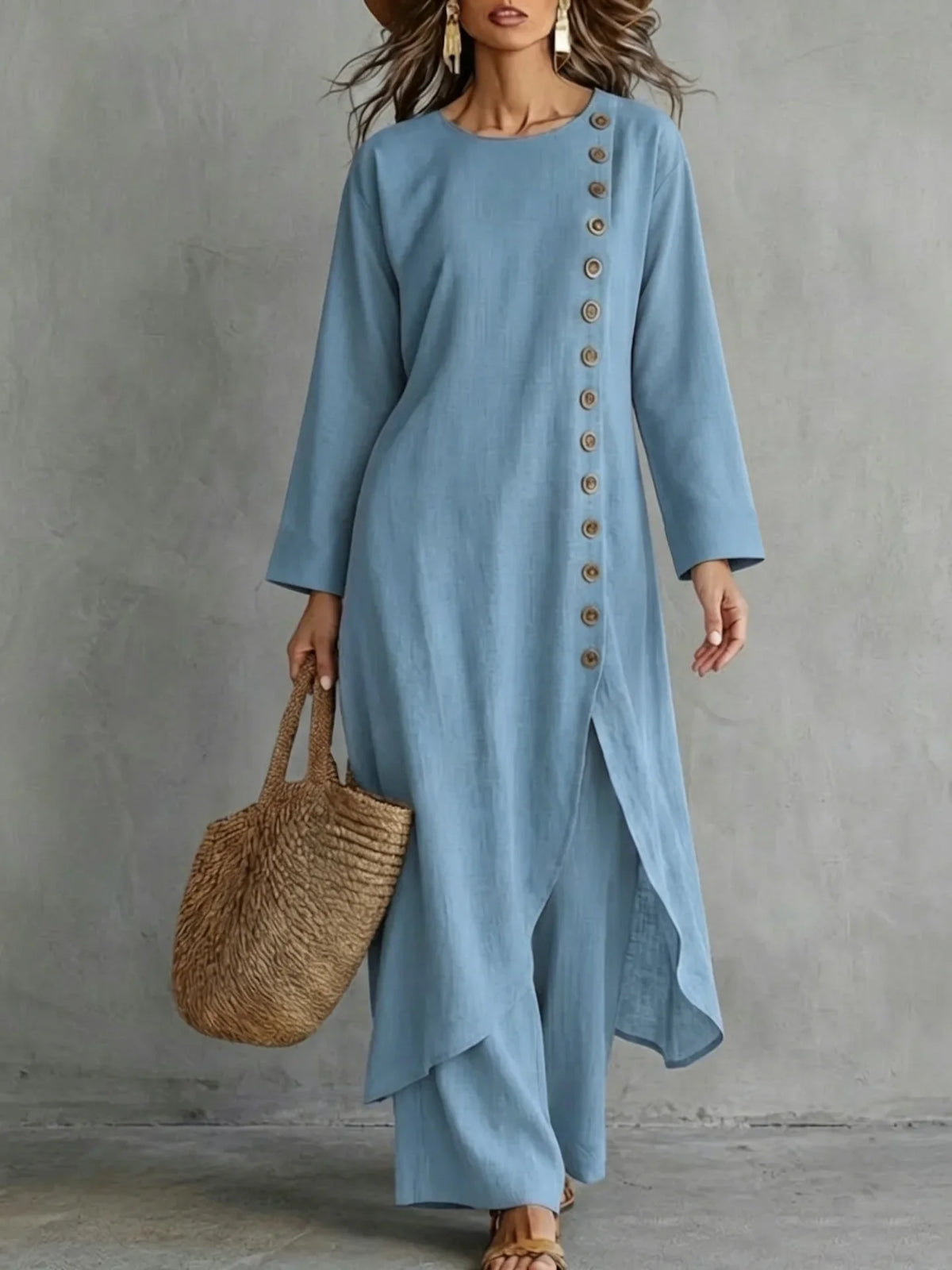 Dafne | Ensemble Chemise Longue et Pantalon