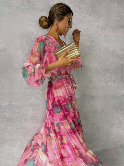 Victoria | Robe longue imprimée