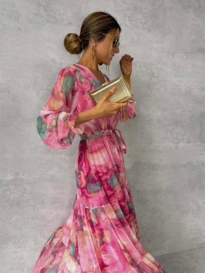Victoria | Robe longue imprimée