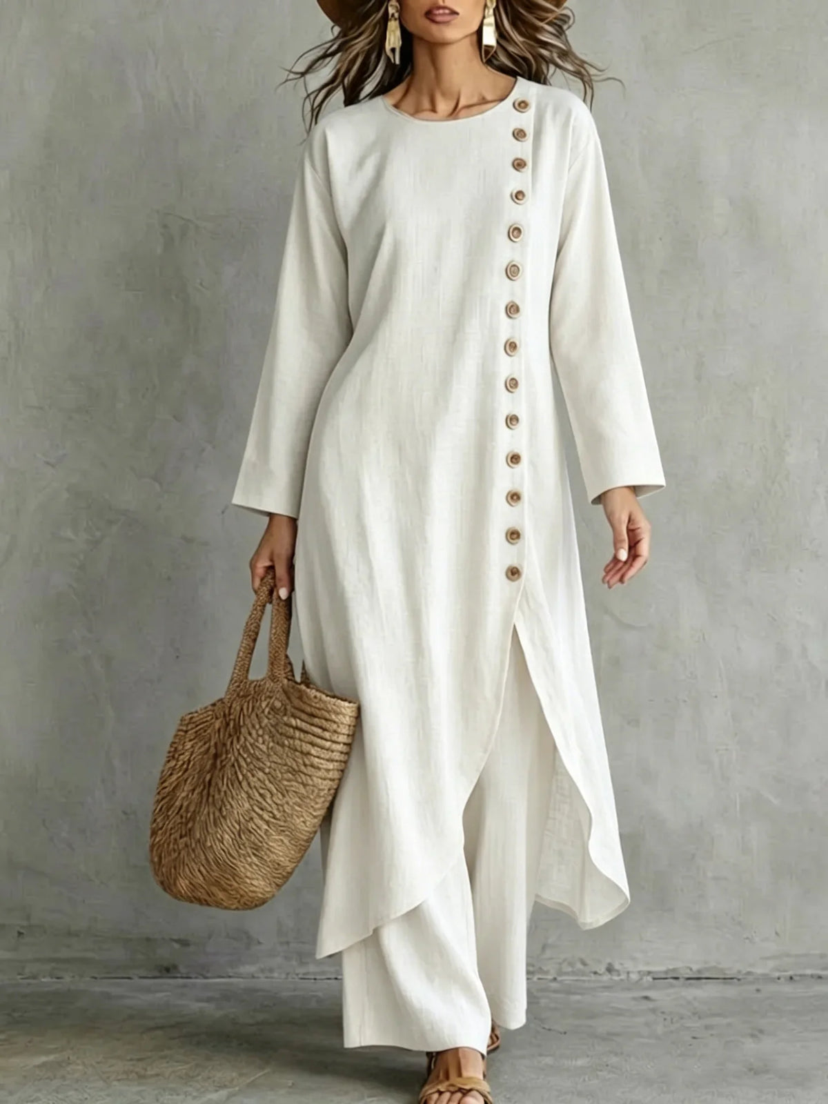 Dafne | Ensemble Chemise Longue et Pantalon