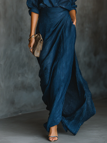 Corinne | Ensemble chemise et jupe longue