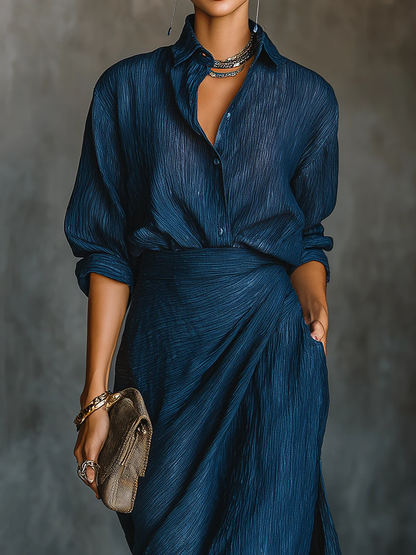 Corinne | Ensemble chemise et jupe longue