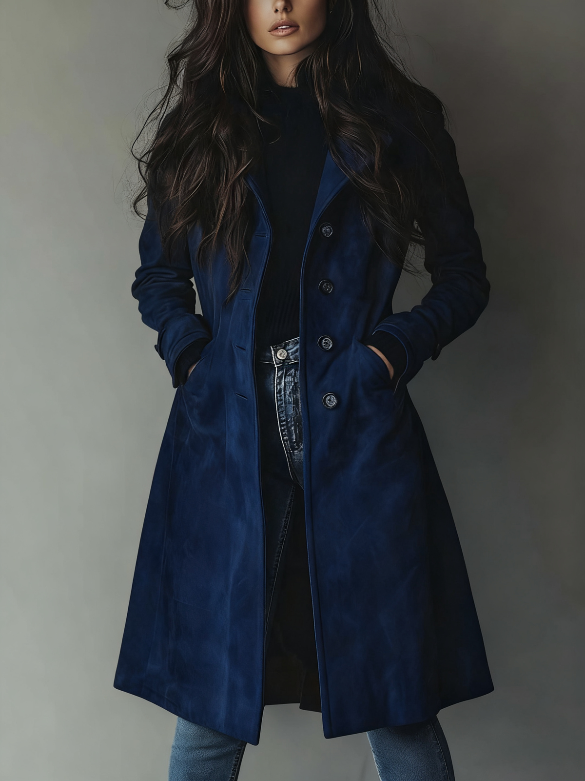 Héloïse || Trench Vintage en Daim