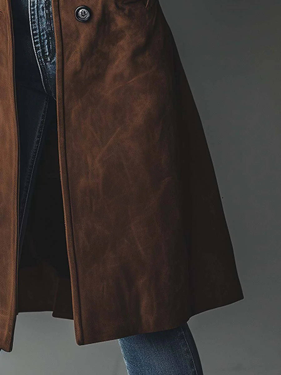 Héloïse || Trench Vintage en Daim