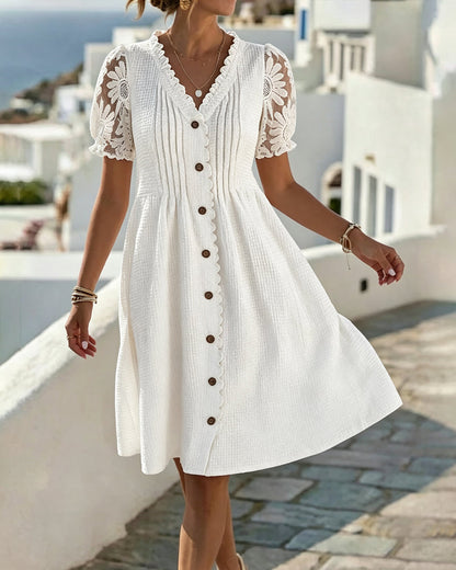 Andrea | Robe Florale à Détails Brodés