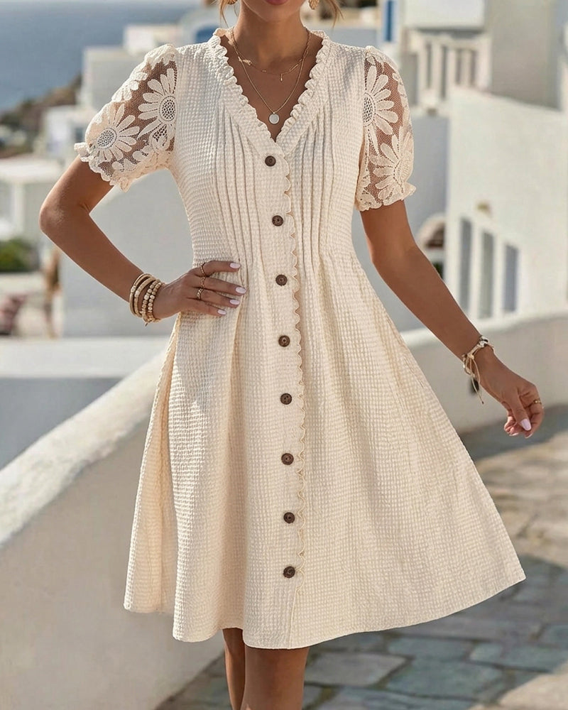 Andrea | Robe Florale à Détails Brodés