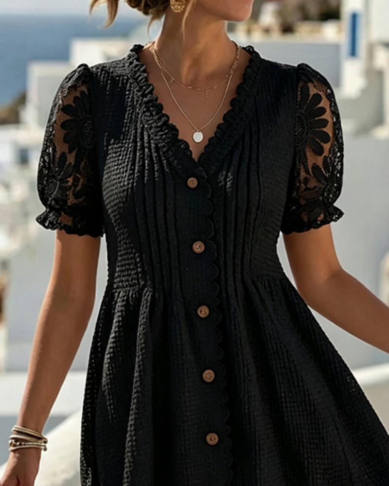 Andrea | Robe Florale à Détails Brodés