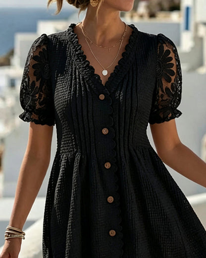 Andrea | Robe Florale à Détails Brodés