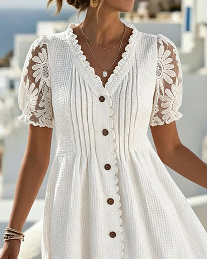 Andrea | Robe Florale à Détails Brodés