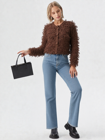 Amélie | Cardigan Élégant à Franges