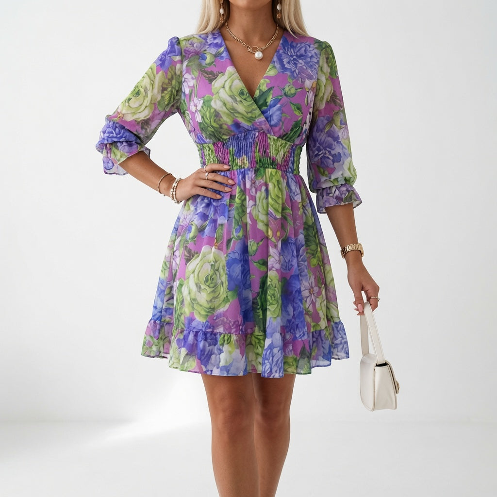 Irina | Robe Croisée Imprimée