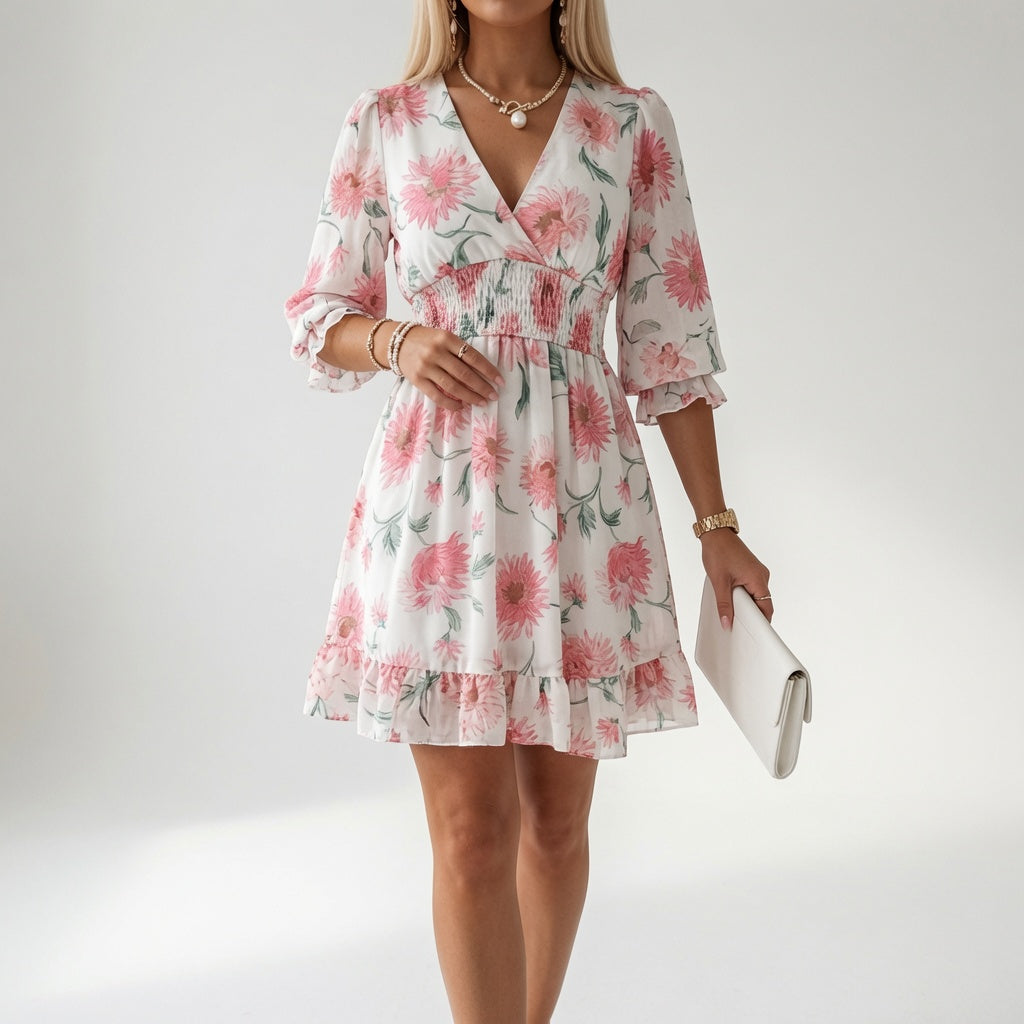 Irina | Robe Croisée Imprimée
