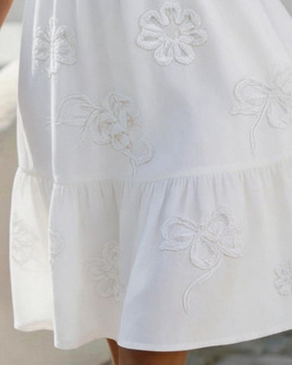 Leticia | Robe Florale à Manches Bouffantes