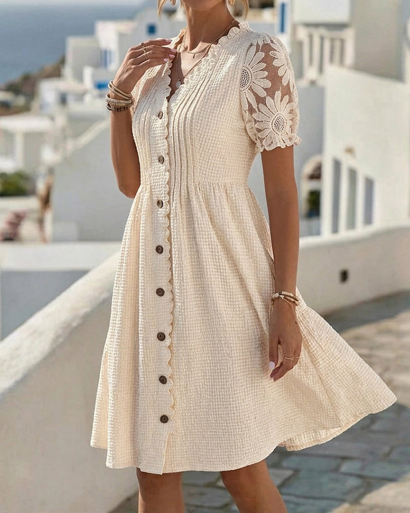 Andrea | Robe Florale à Détails Brodés